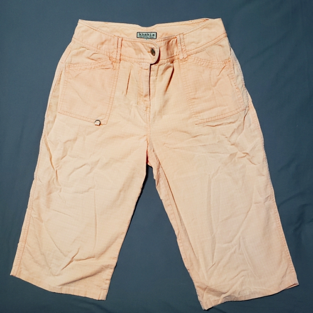 Khakis International Design light orange capri pants size 10
